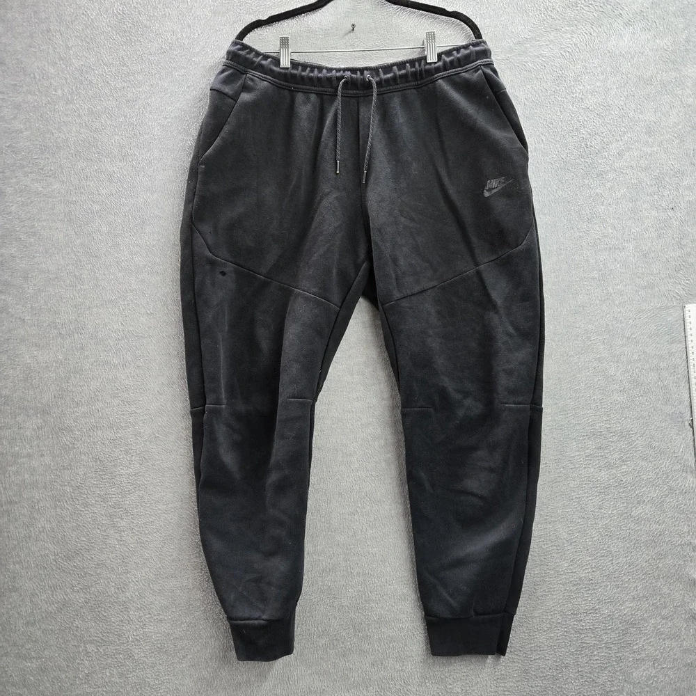 Nike Men Pants XL Black Tech Fleece CU4495-010 Jogger Logo 26